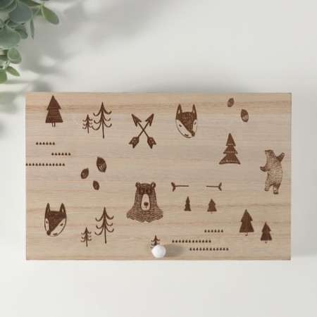 Casket tree with divisions "Forest Beasts" 23x15x8.3 cm-2