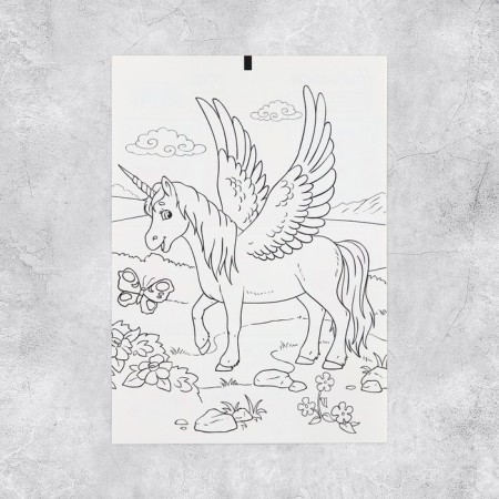 Paper stickers "unicorns", with coloring on the back, 11 × 15.5 cm-2
