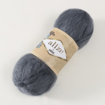 Yarn "3 Season" 51% acrylic, 25% mohair, 24% wool 500m/100g (87-angular gray)-1