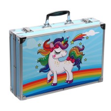 A set of folding folding, in a suitcase, blue