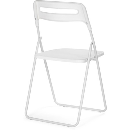 Fold plastic stool, metal/plastic, white 43x46x81 cm-3