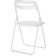 Fold plastic stool, metal/plastic, white 43x46x81 cm