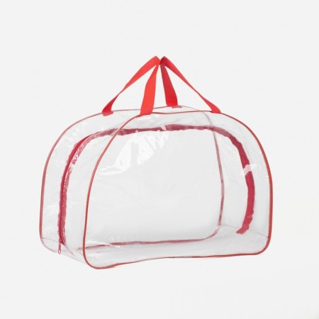 Lightning bag, transparent/red color
