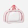 Lightning bag, transparent/red color