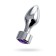 Anal traffic jam, metal, silver, with crystal, purple color, 9.5 cm, D 3.5 cm, 130 g