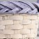 Wicker basket (bamboo), 17 x 9 x 30cm, white-violet