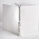 Set 2 objects: earrings, pendant "Elegance" brushes, white color in silver, 50 cm
