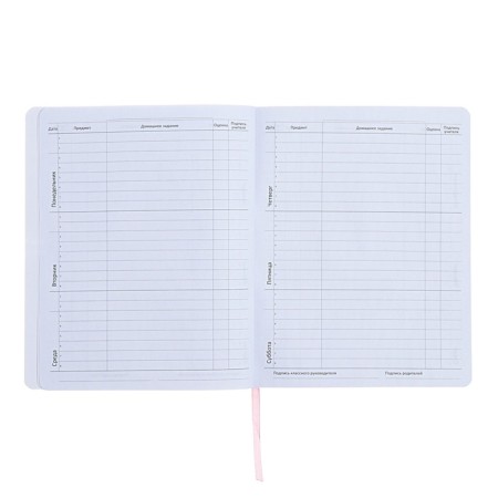 Universal diary for grade 1-11 "Put me for charging", integral cover, artificial leather, silkography, liesa, 80 g/m2-6