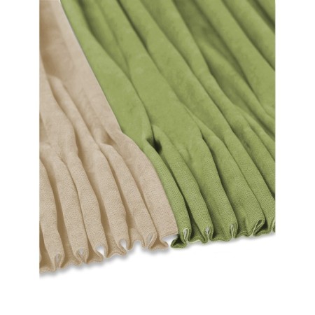Set of curtains "Canvas", size 200x250 cm, 2 pcs, olive color, light beige-2