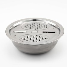 A “assistant” stainless steel kit, a bowl d = 26 cm, a colander, a warmth