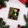 Wooden envelope for money No. 4 "Green, a snake with a gift", 9.8x8.5x2 cm