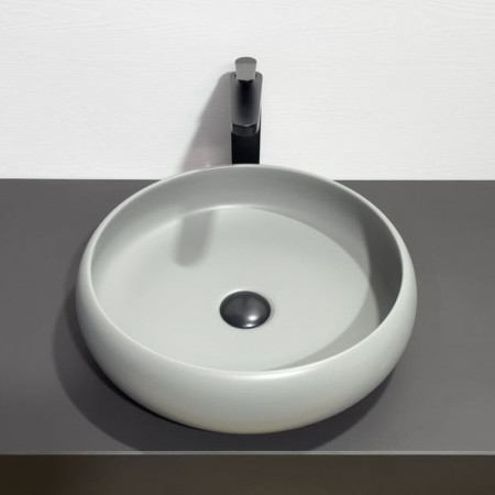 Haller shell Comforty 114mh, round, light-gray matte color
