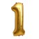 Foil ball 34 "Figure 1 with crowns", color gold