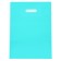 Polyethylene package with a cut handle, turquoise 30-40 cm, 70 μm