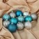 Set of balls plastic D-6 cm, 12 pcs "Festive salute" silver-blue