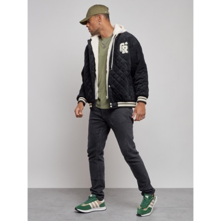 Male bomber, size 48, black color-1