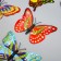 Magnet Plastic "Butterflies Double Wings" Golden Glitter MIX 7x10 cm