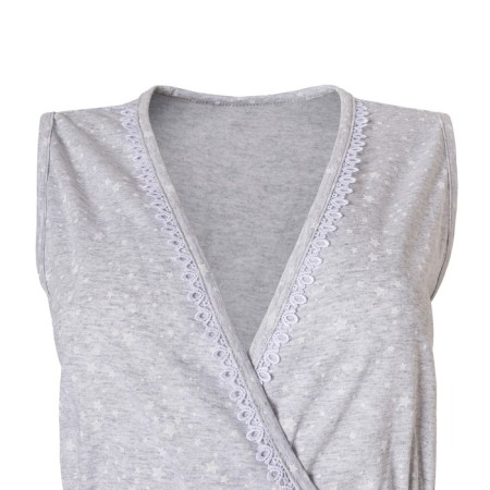 Night shirt female for pregnant women, gray color, size 52-2