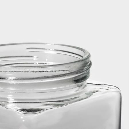 Glass Bank for bulk products with a metal cover "Prism", 750 ml, 9 × 14.5 cm-2
