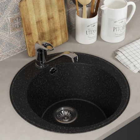 Kitchen car wash Uperwood Econ UPD-405, 004, round, color 004 Black matte