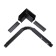 Connector L-shaped flum, black color