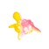 Silicone teether for teeth with a rattle of “turtle”, pink color, crumb I