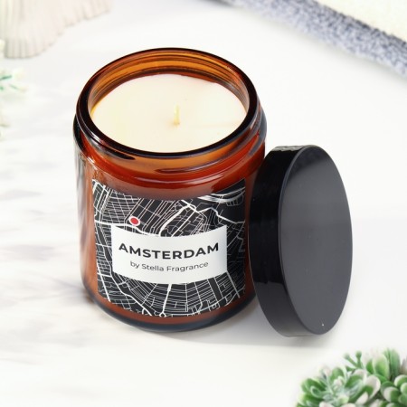 Aromatic candle in the bank "Amsterdam", pine, eucalyptus, 250 g