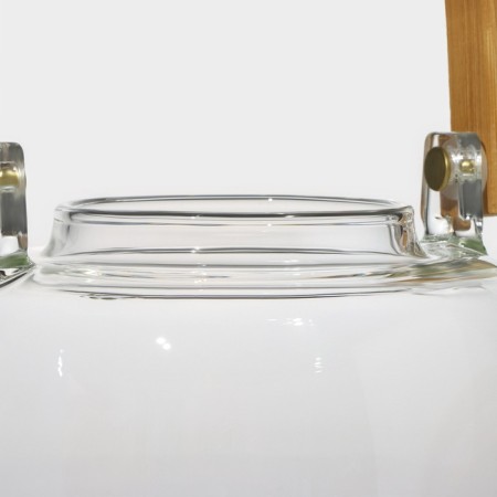 A glass teapot with a bamboo cover and a metal filter “IVF. Bable ", 800 ml, 18 × 13.5 × 12.5 cm-3