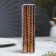 A set of candles of twisted, 1.9x 20 cm, 6 pieces, coffee-gold metallic