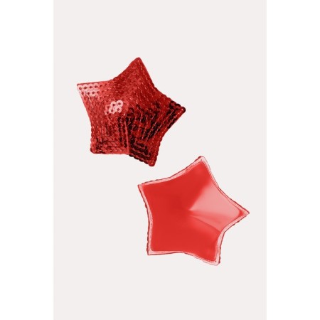Pastis in the form of Erolata Lingerie Collection stars, red color-1