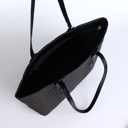 Women's bag with lightning, average size, black color-4