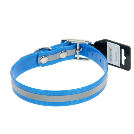 Biotan collar with a reflective strip, 39-51.5 x 2.5 cm, blue