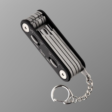 Multitul 11V1: screwdrivers, keys, ruler, black-4