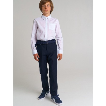 Textile shirt on buttons for a boy, height 140 cm-3