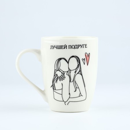 Gift set of "best friend": a mug 310 ml, spoon-1