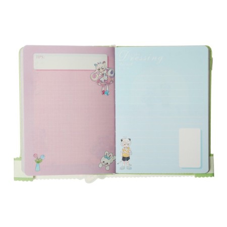 Notebook Gift, A6, 96 sheets, color block, with a curly knife, PVC cover, 3D, "Anime", mix-8