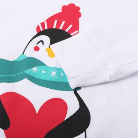New Year. Pajama Children's NG Penguin, white/red color, height 98-2