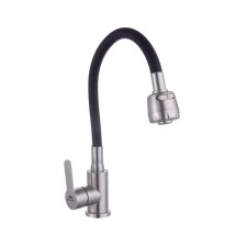 Fashun A54101+N7340 kitchen mixer, single -leaf, flexible surge, satin, black