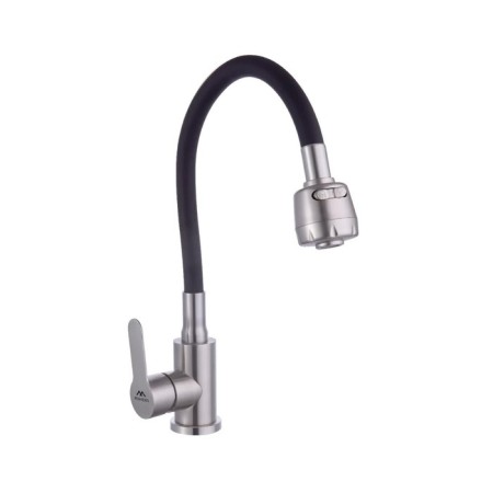 Fashun A54101+N7340 kitchen mixer, single -leaf, flexible surge, satin, black