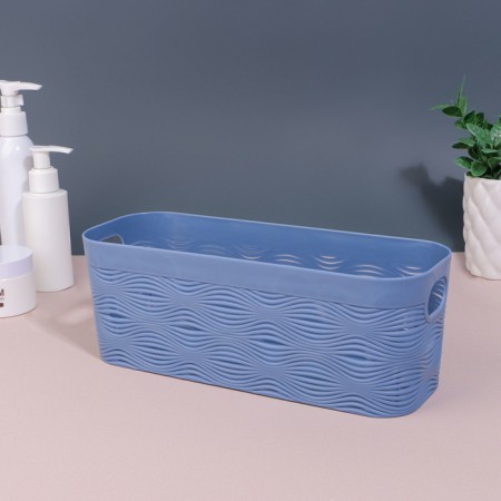 Organizer for storage "Wave", with handles, 1 section, 26 × 9 × 9.5 cm, color mix-2