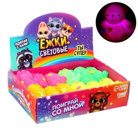 Bear Children's rubber hornet light "Bear", Mix colors, in showbox-2