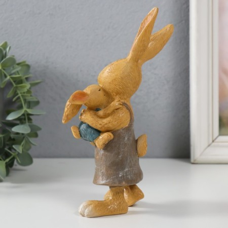 Souvenir Polystone "Mom Bunny with Zichonko" 10x6x18.5 cm-2
