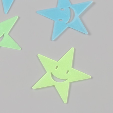 Sticker phosphorus plastic "Smail Star" set of 15 pcs 17x12 cm-2