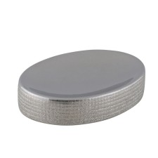 Axentia Hollywood soapbred oval from ceramics, silver color, 12x2.5x9 cm