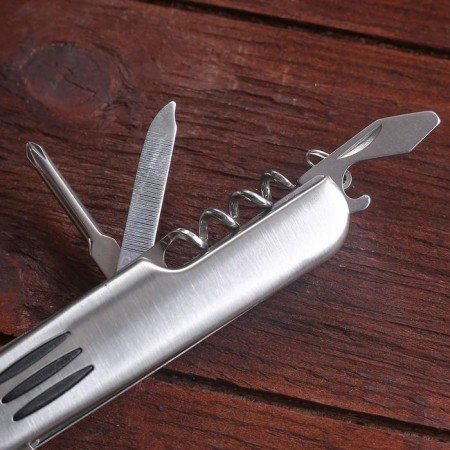 Swiss knife "Osiris" 8B1, on the handle 3 strips, chrome-3