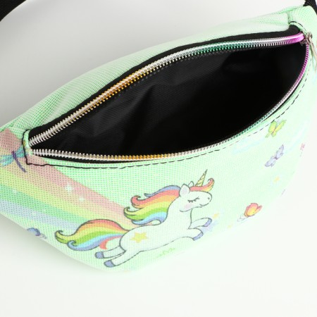 Board children's belt on a zipper, green color-2