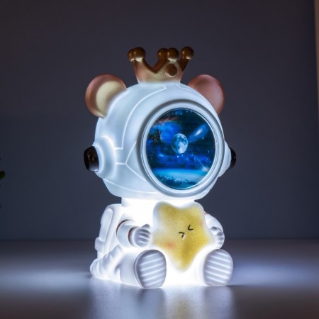 Night-wound-wound bear with a star Led usb white 12x12x16.5 cm Risalux-9