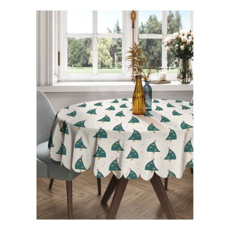 The tablecloth "Christmas trees dance", round, Saten, d = 150 cm