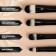 A set of makeup brushes "stripes", 8 objects, a lightning cover, white/black color