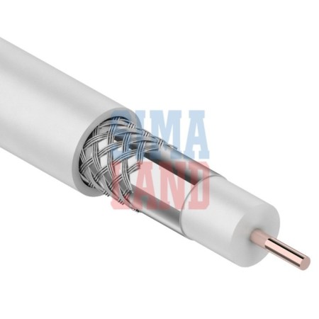 Television cable ProConnect RG-6U, Bay 100 m, 75 Ohms, CCS/Al/Al, 32%, White
